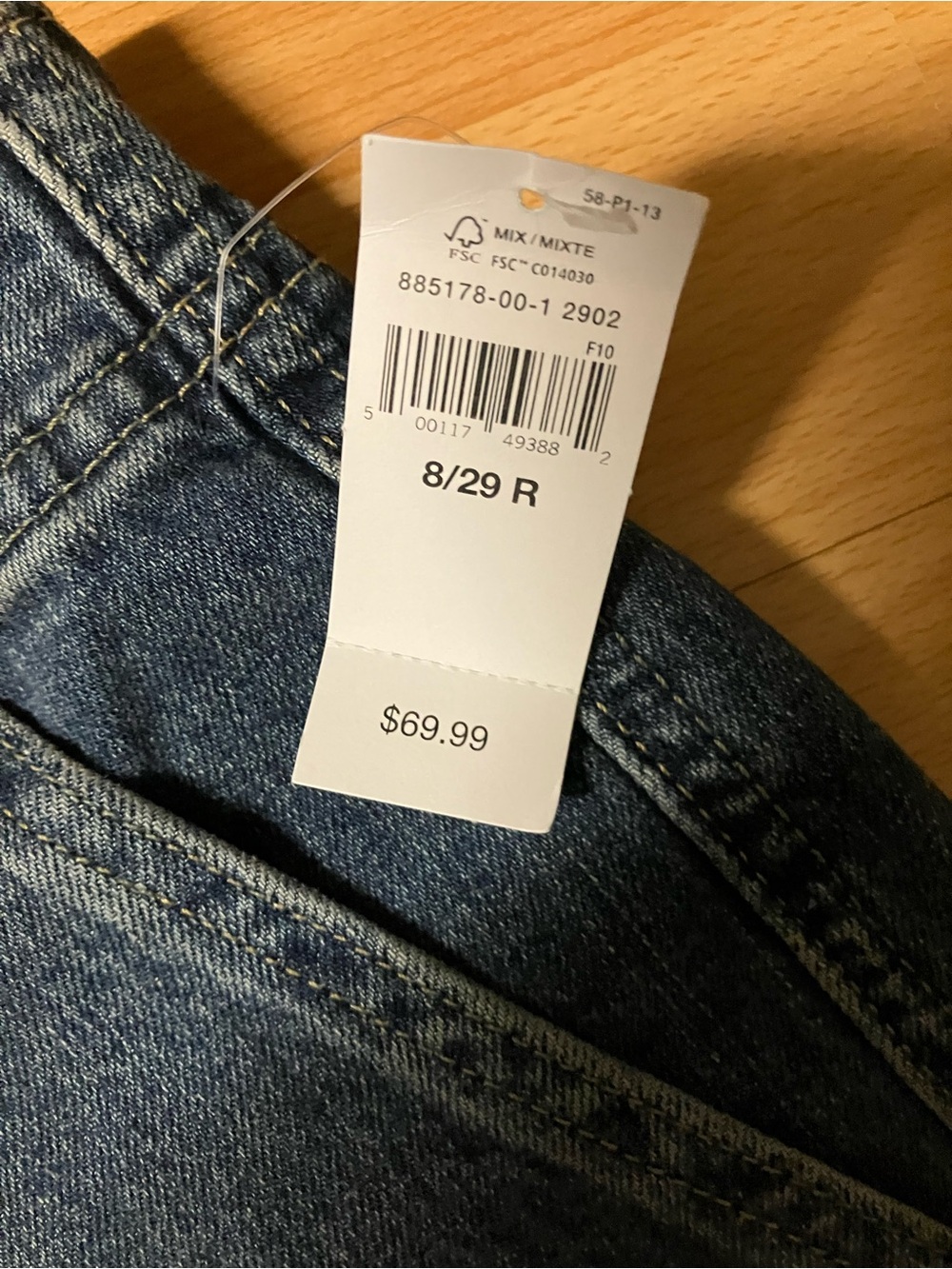 Gap Cropped Wide Leg Dark Blue Utility Jeans/High Rise Size 29R (8R) - Picture 4 of 5